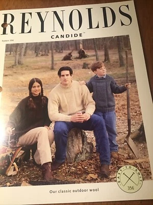 Suéteres REYNOLDS Patrones CANDIDE #356 Tejer EZ FAMILY PULL Foto 1 de 3