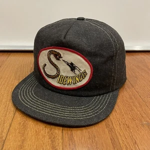 VTG ‘Sidewinder’ Missile Hat US Air Force/Navy K Products Denim SnapBack Trucker - Picture 1 of 16