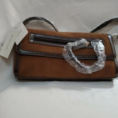 Bolso de mano Ann Taylor de cuero gamuza marrón  Foto 1 de 4