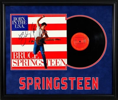 Bruce Springsteen Signed "Born In The U.S.A." Album Cover Framed Display Beckett - Image 1 of 3