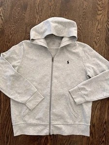 Polo Ralph Lauren~Gray Hooded Full Zip Sweatshirt~Size Large - Picture 1 of 6