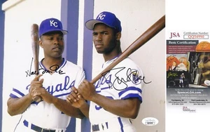 Hal McRae 2x World Series Champ, Brian McRae COMBO JSA SIGNED AUTOGRAPHED RARE - Picture 1 of 3