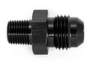 Gewindeadapter 1/8" NPT zu Dash 6 / -6 AN / JIC 6 Schwarz eloxiert 9/16 - 18UNF - Picture 1 of 3