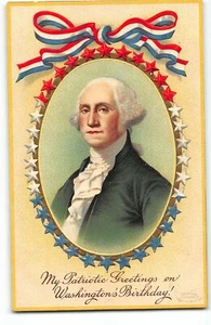 My Patriotic Greetings on George Washington's Birthday - c1910 Postcard - Picture 1 of 2