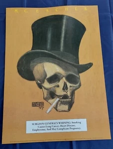 M.C. Imagen de póster Escher cráneo / calavera con sombrero y cigarrillo aprox. 50 x 70 cm - Imagen 1 de 6