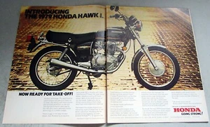 Honda Hawk I 1979 motocicleta original anuncio impreso en color de 2 páginas - Imagen 1 de 1