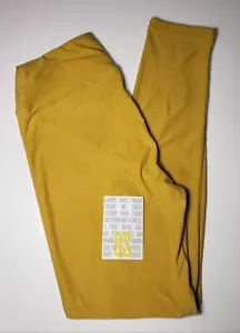 Leggings LuLaRoe OS SENAPE giallo tinta unita taglia unica (taglia 2-10) nuovi con etichette - Foto 1 di 6