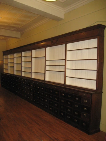 WeShip!30 Ft Oak Pharmacy Apothecary Cabinet Display 133Drwr 1890-1900 Original Cover