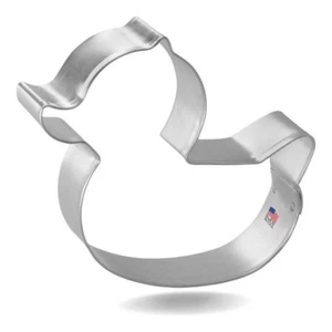 Rubber Ducky Duckling Duck Cookie Cutter 3.75'' Metal Bird Animal Baby Shower - Picture 1 of 8