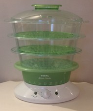 Tefal Vitamin Plus Steam Cuisine Ref:VC400317 3 Tier Steamer Cooking Col:Green