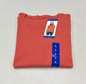 DKNY Women's Cotton Crew Neck Short Sleeve T-Shirt, Coral, Size L - Picture 1 of 2