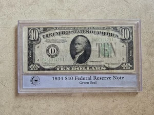 1934 $10 Dollar Bill Federal Reserve Note Ohio In A PCS Sealed Case - Picture 1 of 2