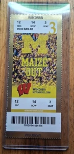 2006 Michigan Wolverines vs Wisconsin Badgers Ticket Stub - Picture 1 of 4
