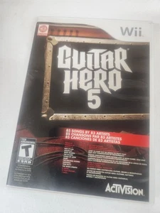 Guitar Hero 5 (Nintendo Wii, 2009) Complete w/Manual - Tested Works CIB Game - Picture 1 of 3