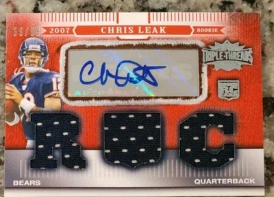 2007 Topps Triple Threads /99 Chris Leak Gators Bears #109 Rookie Patch Auto RPA - Image 1 of 2