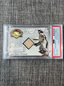 2001 Fleer Platinum Lumberjacks Albert Pujols Game Bat RC PSA 8 MINT - Picture 1 of 2