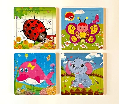 Puzzles for Kids Ages 3-5, 16 Piece Colorful Wooden Puzzles for Toddler Child... - Image 1 of 2