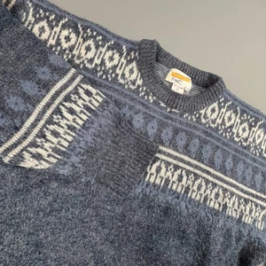 Suéter De Colección Años 90 Catamount Trail Hombres M Azul Lana Nórdica Corea Invierno Abuelo - Imagen 1 de 5
