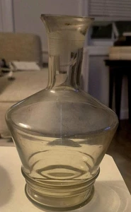 Vtg MCM Art Deco Smoked  Glass Decanter No Stopper No Chips Or Cracks - Picture 1 of 4