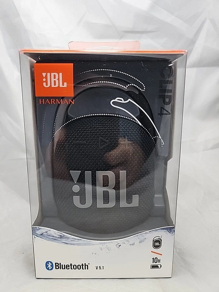 JBL Clip 4 Portable Bluetooth Speaker - Black