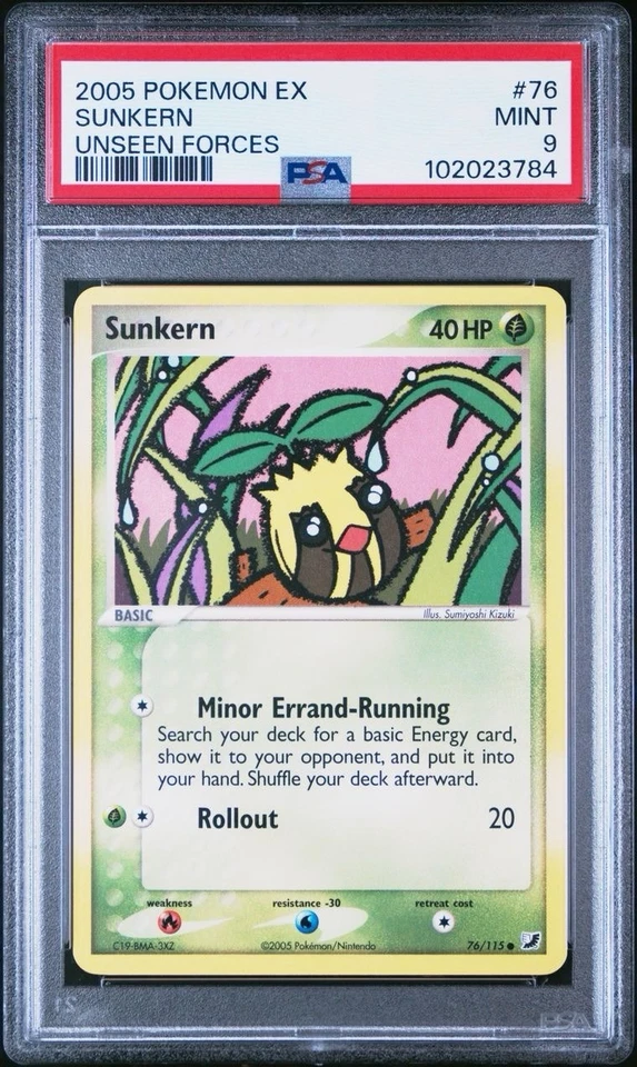 2005 Pokemon EX Unseen Forces # 76 Sunkern PSA 9 Card MINT! Trusted Seller! - Image 1 of 2