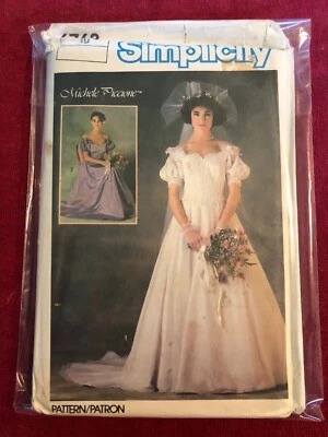 🌹 SIMPLICITY #6763-BEAUTIFUL OFF SHOULDER BRIDAL-BRIDESMAID GOWN PATTERN 10 FF - Image 1 of 2