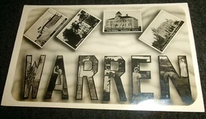 Postal rara de colección de Warren Minnesota con varias vistas - Imagen 1 de 2