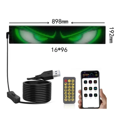 Luz LED para ventana de visualización de texto animaciones diseño hágalo usted mismo coche 898x192 mm Foto 1 de 4