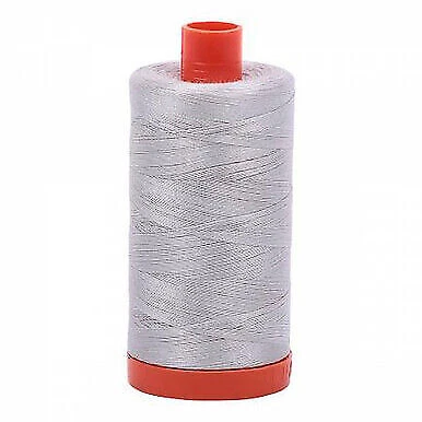 Aurifil Mako Cotton Thread Aluminum 2615 50wt 1422yd - Image 1 of 3