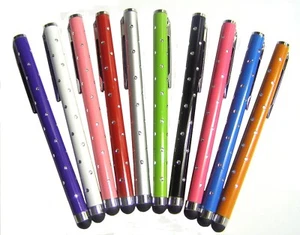 10x Kolorowy rysik Touch Pen Wygląd cyrkonie Tablet Obsługa telefonu komórkowego Pióro Glamour - Zdjęcie 1 z 5