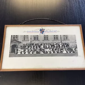 Vintage Framed Christs College Cambridge 1953 Coronation Ball 56x32cm (J) - Picture 1 of 15