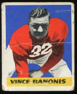 1948 Leaf #8 Vince Banonis Chicago Cardinals - Rookie Card - Black Letters - Bild 1 von 2