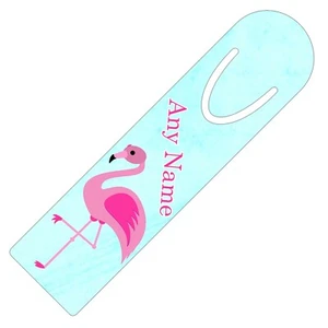 PERSONALISED FLAMINGO PRINT BOOKMARK ALUMINIUM PAGE HOLDER READING GIFT - Bild 1 von 4