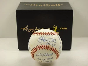 MIKE SCHMIDT SIGNED STATBALL STAT BASEBALL W/ 16 INSCRIPTIONS AUTOGRAPH RJ.COM - Picture 1 of 8