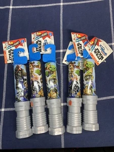 5 Pack Star Wars Micro Force Wow! Series #1 Mini Lightsaber And Mini Figure- New - Picture 1 of 1