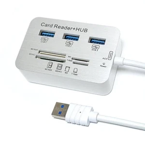 Kit combinado de memoria externa de alta velocidad concentrador USB 3.0 + 3 puertos lector de tarjetas SD TF - Imagen 1 de 7