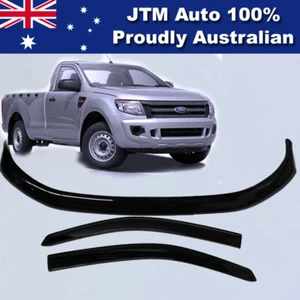Bonnet Protector + Weather Shields Visor tosuit Ford Ranger Single Cab 2012-2015 - Picture 1 of 5