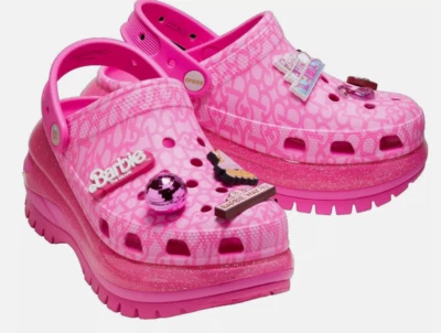 New Barbie Crocs Movie Mega Crush Clog Electric Pink 209244-6QQ Womens Multisize - Image 1 of 4