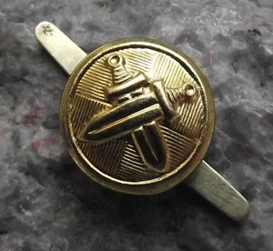 Antique Czechoslovakia Armed Forces Metal Crossed Sword Uniform Buttons 1.5cm - Picture 1 of 1