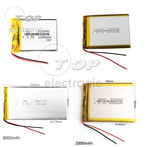 3.7V 1200-8000mAh Polymer Li-po Battery 103040 For Power bank ipod Computer PC - Afbeelding 1 van 23