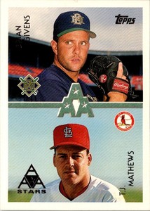 1996 Topps Brian Givens/T.J. Mathews #102 Milwaukee Brewers/St. Louis Cardinals