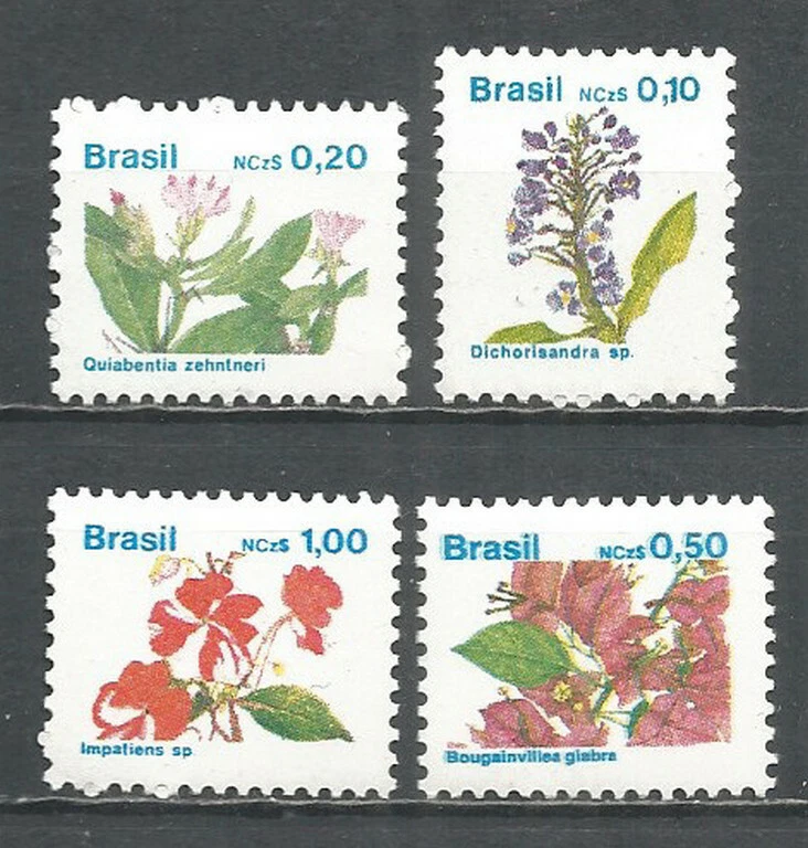 Brazil 1989 year mint stamps MNH(**) flowers - Image 1 of 1
