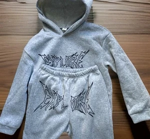 Boys Hoodie Sweatshirt Sweatpants 11 Explore Gray Black Graphic Shirt Pants New - Picture 1 of 9