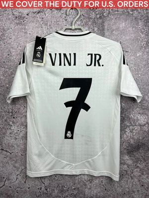 CAMISETA DE FUTBOL LOCAL VINI JR REAL MADRID 2024-25 ADIDAS JUVENIL TALLA M 11-12 AÑOS Foto 1 de 4