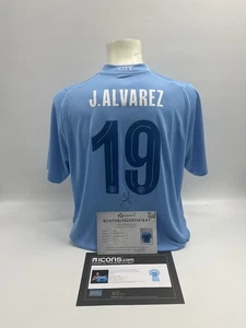 Manchester City Jersey Julian Alvarez Signed Autograph Puma COA XL - Picture 1 of 9