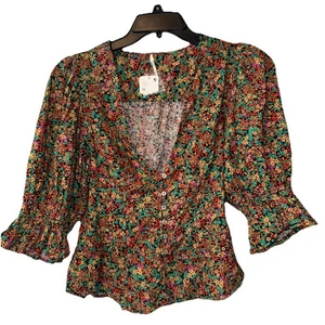 Blusa estampada Free People I Found You talla mediana - Imagen 1 de 6