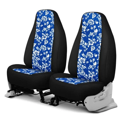 For Saturn SC2 93-99 Hawaiian 1st Row Blue w Black Custom Seat Covers Foto 1 de 2