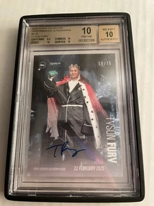 2020 Topps Now Tyson Fury Signature Performance Auto /75 Blue ๐ฅ๐ฅ BGS 10 Boxing - Picture 1 of 4