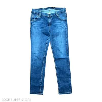 Adriano Goldschmied Maternity Stretch Blue Denim Distressed Jeans Pants Size 29 - Image 1 of 4