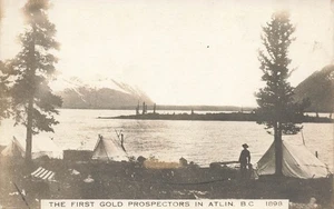 LP73 Atlin B.C. Canada First Gold Prospectors Mining as in 1898  RPPC Postcard - Picture 1 of 2